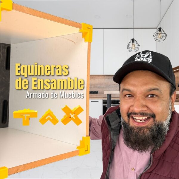 Kit completo de Esquineras de Ensamble para Melamina 15mm