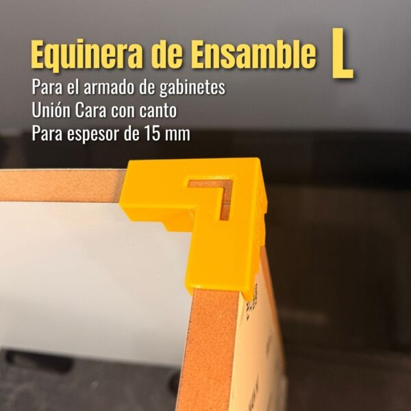Kit completo de Esquineras de Ensamble para Melamina 15mm - Imagen 2