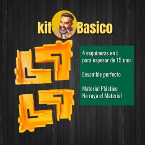 Kit Básico de Esquineras de Ensamble para Melamina 15mm