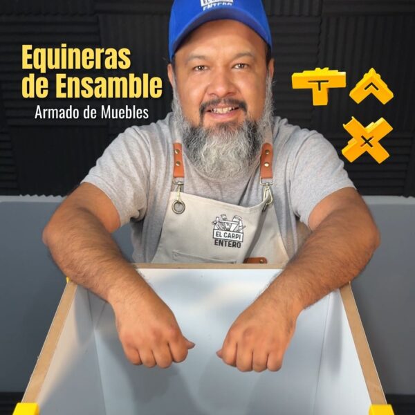 Kit completo de Esquineras de Ensamble para Melamina 18mm